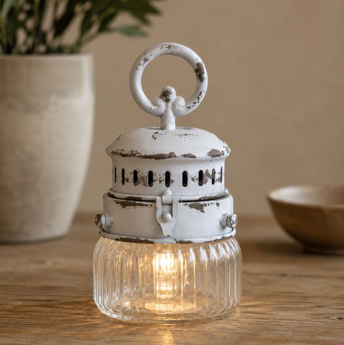 Batteridriven belysning Fransk stallampa inkl. glödlampa H22/Ø11 cm