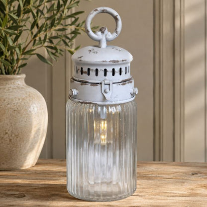 Batteridriven belysning Fransk stallampa inkl. glödlampa H30/Ø11 cm