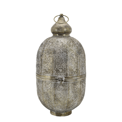 Ljuslykta Vire med mönster H61,5/Ø32 cm Antik mässing