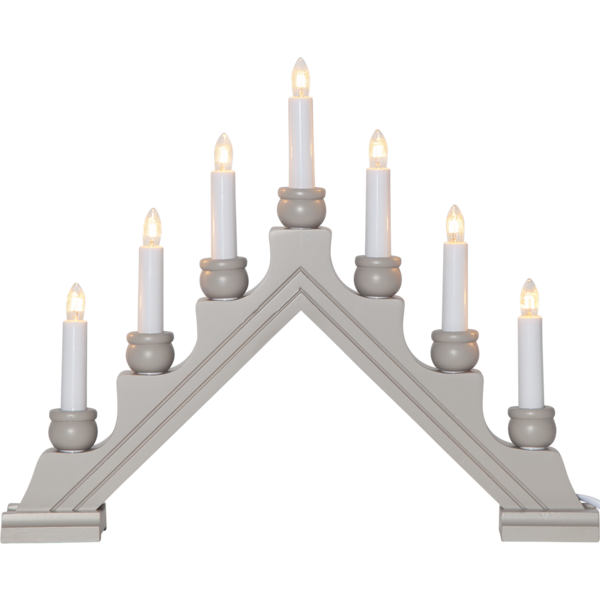 Adventsljusstake 7-armad träljusstake Beige