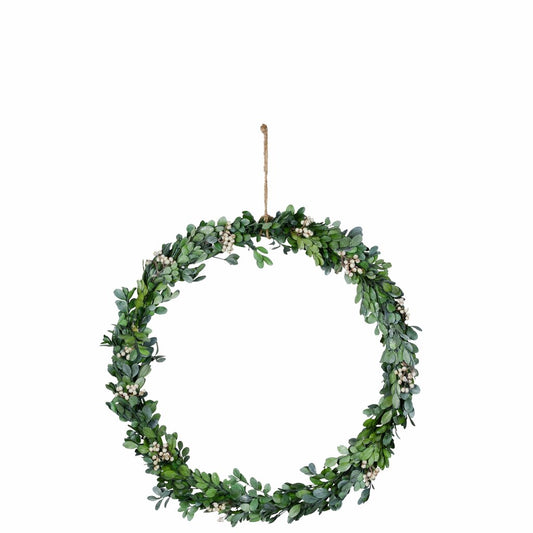 Jul div. Krans konserverad med vita bär 45 cm