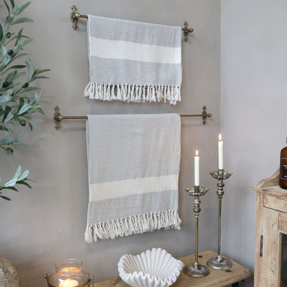 Klädhängare H10/L80 cm antik mässing