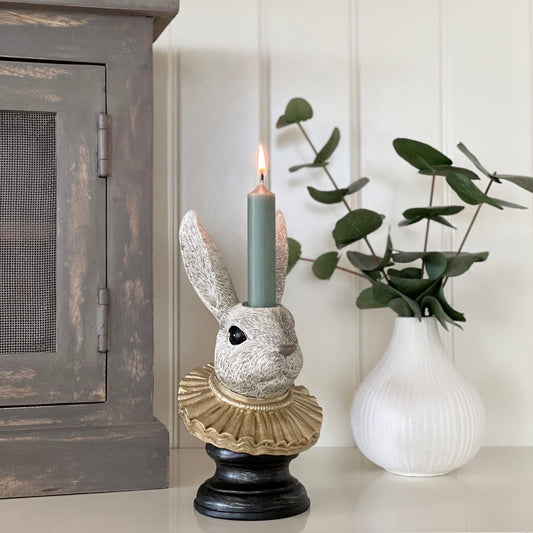Påskdekoration Ljushållare Kaninhuvud Krage Poly