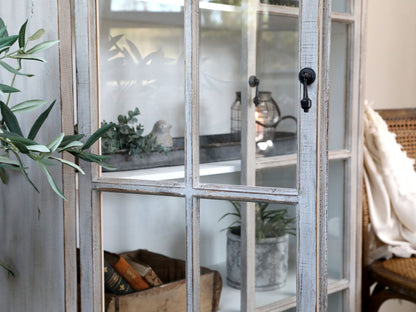 Chic Antique Vitrinskåp m. bågformade glasdörrar