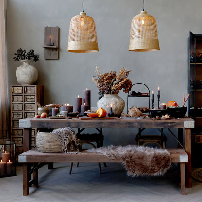 Chic Antique Bord Matbord 200 cm Återvunnet trä med järn