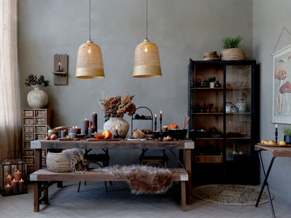 Chic Antique Bord Matbord 200 cm Återvunnet trä med järn