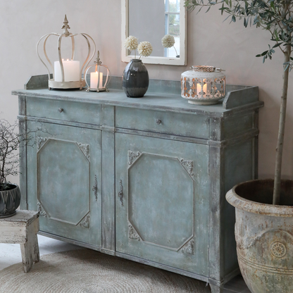 Chic Antique Skänk m. 2 dörrar och 2 lådor antik opal
