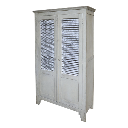 Chic Antique Skåp Gammalt franskt linneskåp antik creme