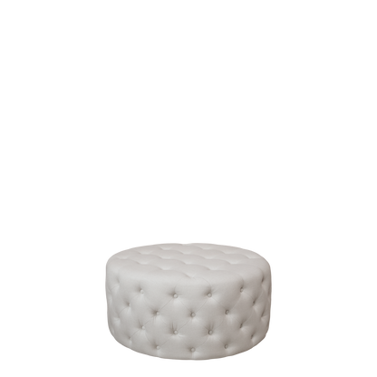 Chic Antique Fåtölj Puff i lin H40/Ø90 cm