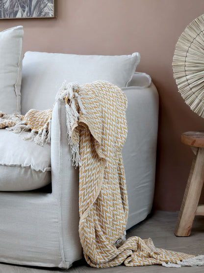 Chic Antique Fåtölj Soffa i lin med 5 kuddar