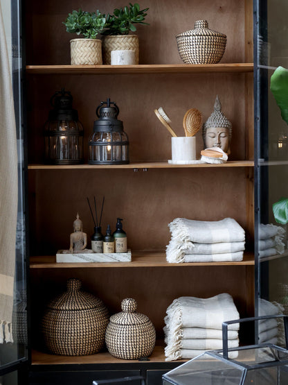 Chic Antique Vitrinskåp med glasdörrar och hyllor