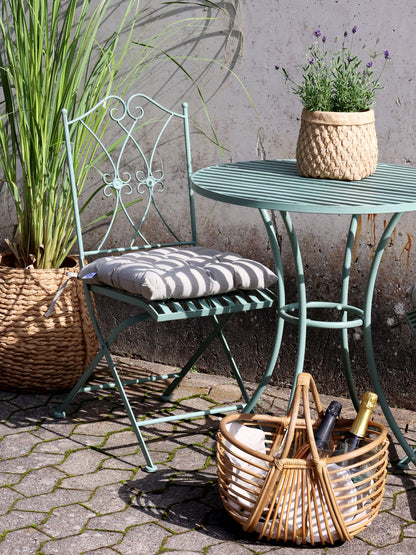 Chic Antique Utemöbler Cafésätt m. 2 stolar och 1 bord antik verte