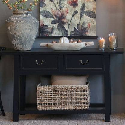 Chic Antique Avlastningsbord Marseille m. 2 lådor 150 cm Svart