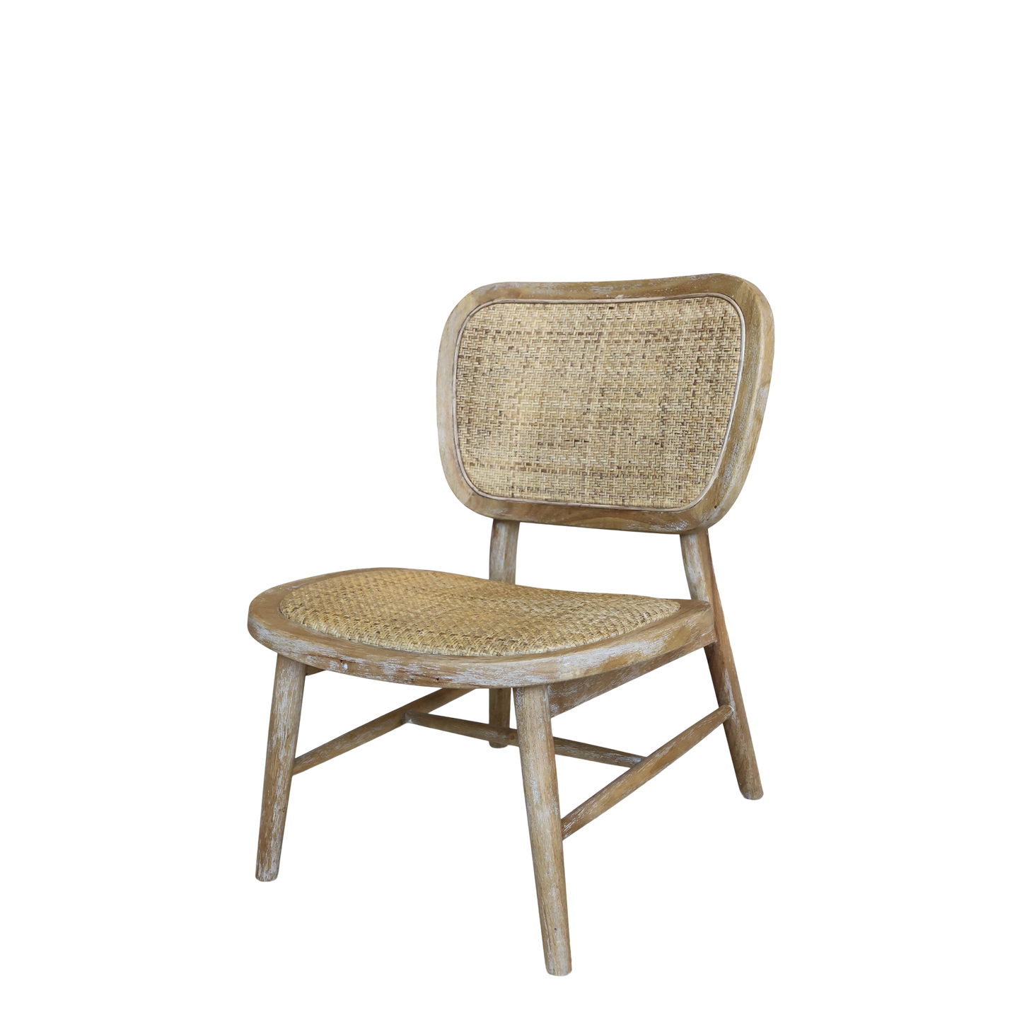 Chic Antique Stol Loungstol m. flätad sits & rygg