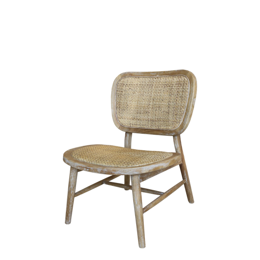 Chic Antique Stol Loungstol m. flätad sits & rygg