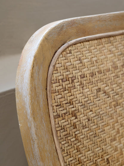 Chic Antique Stol Loungstol m. flätad sits & rygg