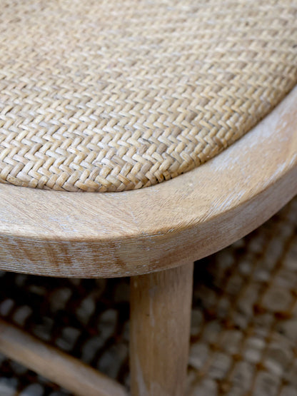 Chic Antique Stol Loungstol m. flätad sits & rygg