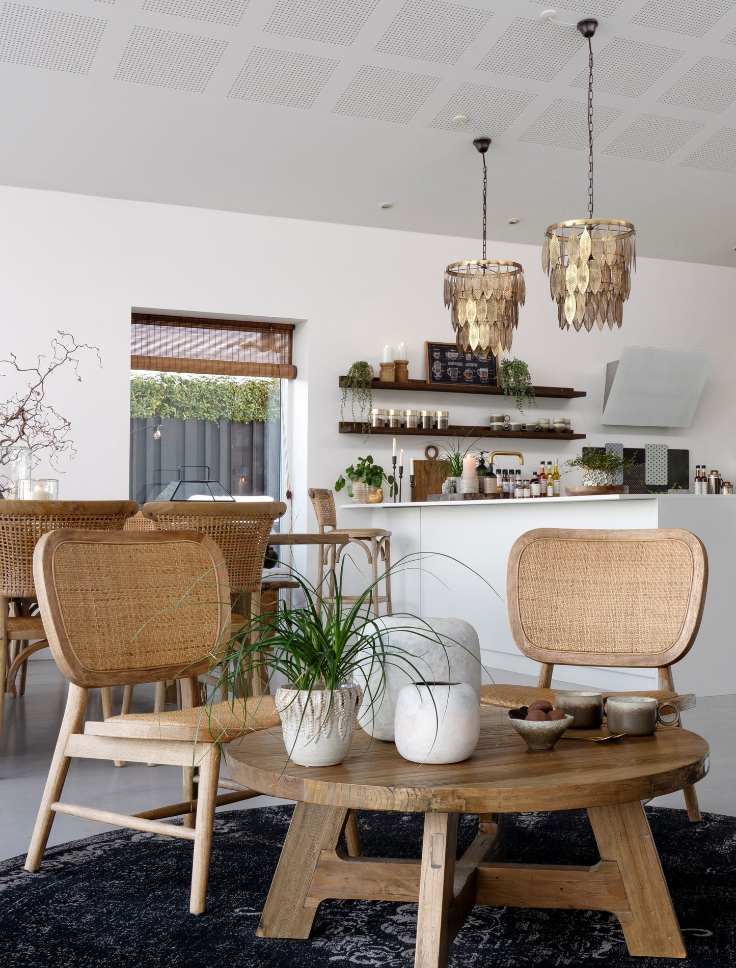 Chic Antique Stol Loungstol m. flätad sits & rygg