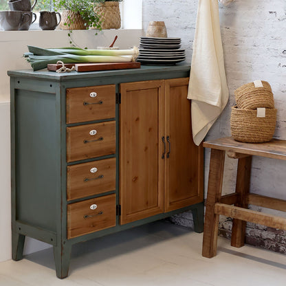 Chic Antique Skänk m. 4 lådor opal/natur