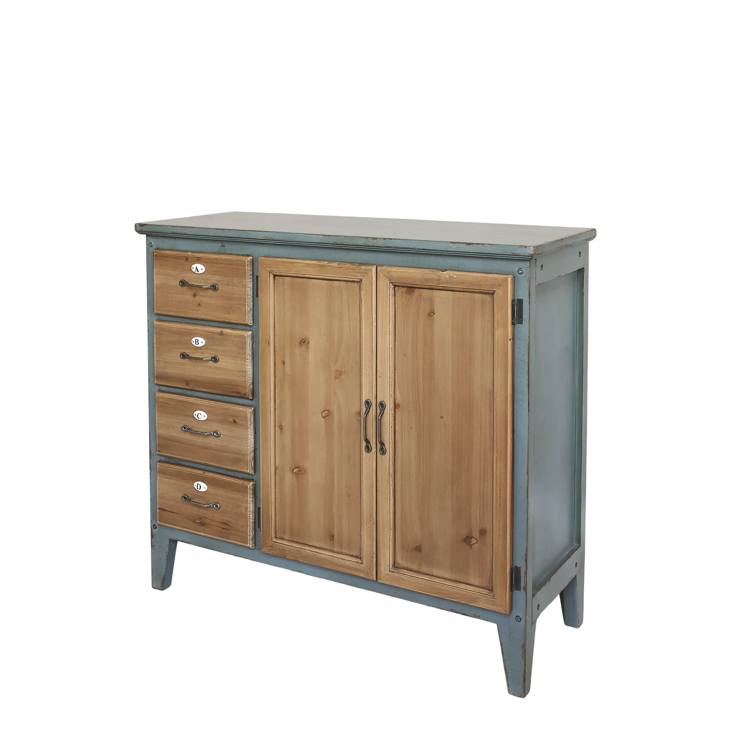 Chic Antique Skänk m. 4 lådor opal/natur