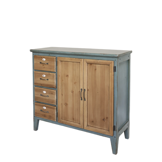 Chic Antique Skänk m. 4 lådor opal/natur