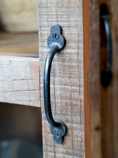 Chic Antique Återvunnet trä Vitrinskåp H140/L80/B48 cm natur