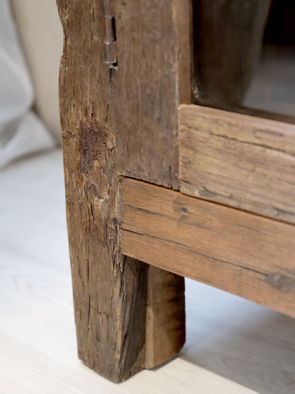Chic Antique Återvunnet trä Vitrinskåp H140/L80/B48 cm natur