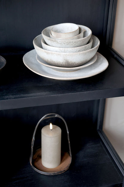 Chic Antique Vitrinskåp med glasdörrar och hyllor H170/L97/B41 cm