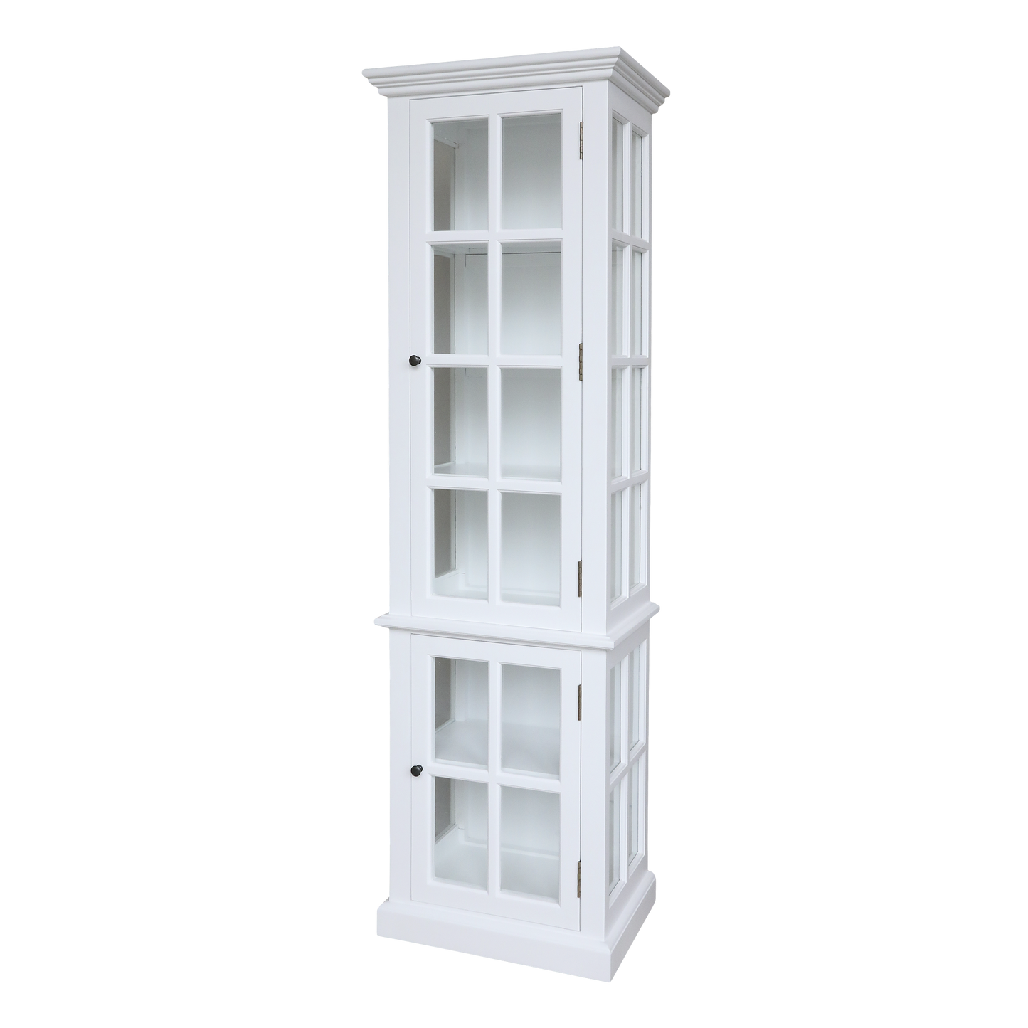 Chic Antique Vitrinskåp Marseille med 2 dörrar och hyllor H196/L60/B40 cm Vit