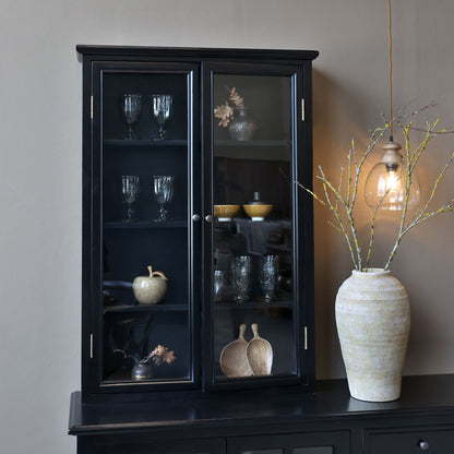 Chic Antique Väggskåp m. 4 hyllor H120/L82/B21 cm Svart