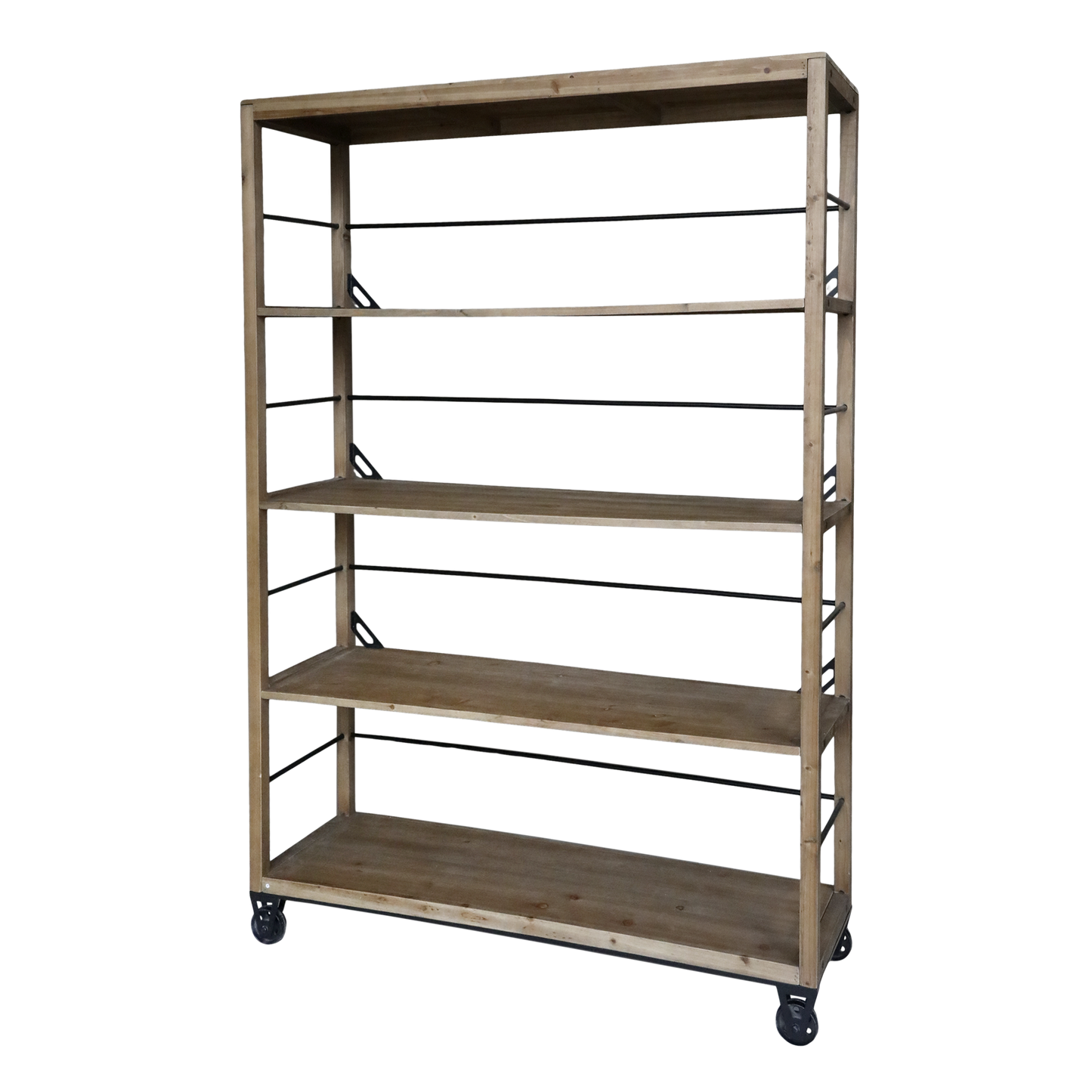 Chic Antique Bokhylla m. hjul H200/L150/B48 cm natur I lager Augusti 2026