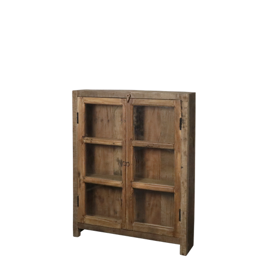 Chic Antique Återvunnet trä Vitrinskåp 105x85x18 cm