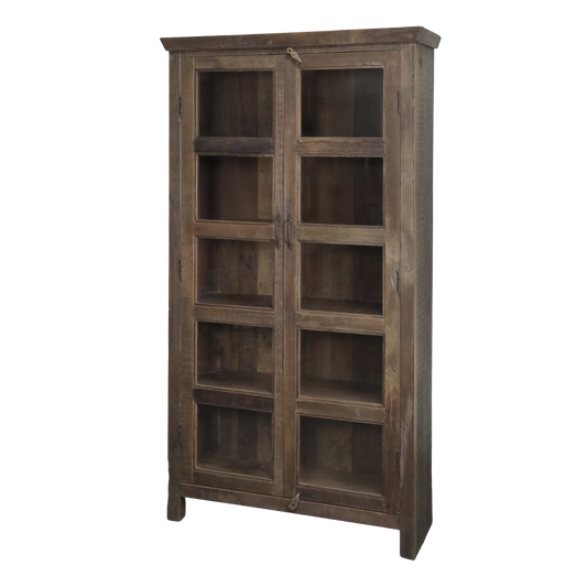 Chic Antique Återvunnet trä Vitrinskåp H185/L100/B40 cm natur