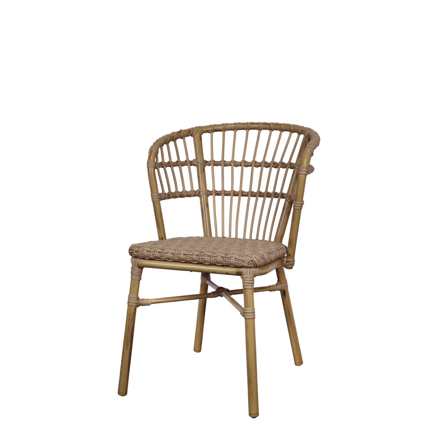 Chic Antique Utemöbler 2-pack flätad stol La Rochelle Bistro natur