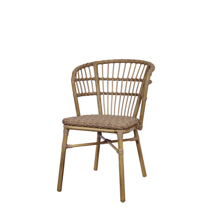 Chic Antique Utemöbler 2-pack flätad stol La Rochelle Bistro natur