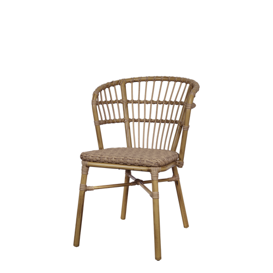 Chic Antique Utemöbler 2-pack flätad stol La Rochelle Bistro natur