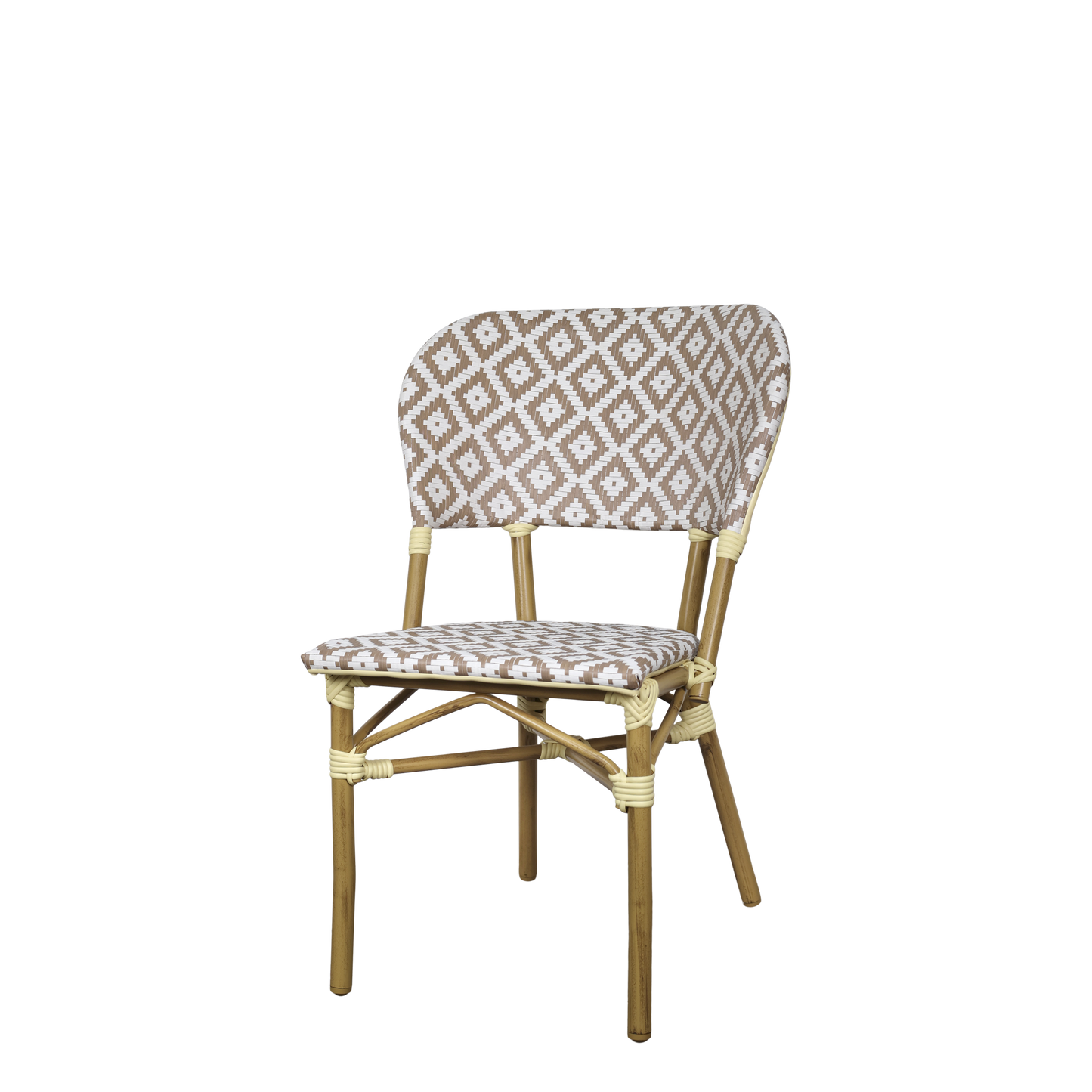 Chic Antique Utemöbler 2-pack flätad stol La Rochelle Bistro creme/latte