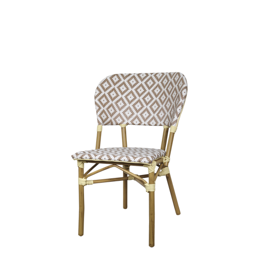 Chic Antique Utemöbler 2-pack flätad stol La Rochelle Bistro creme/latte