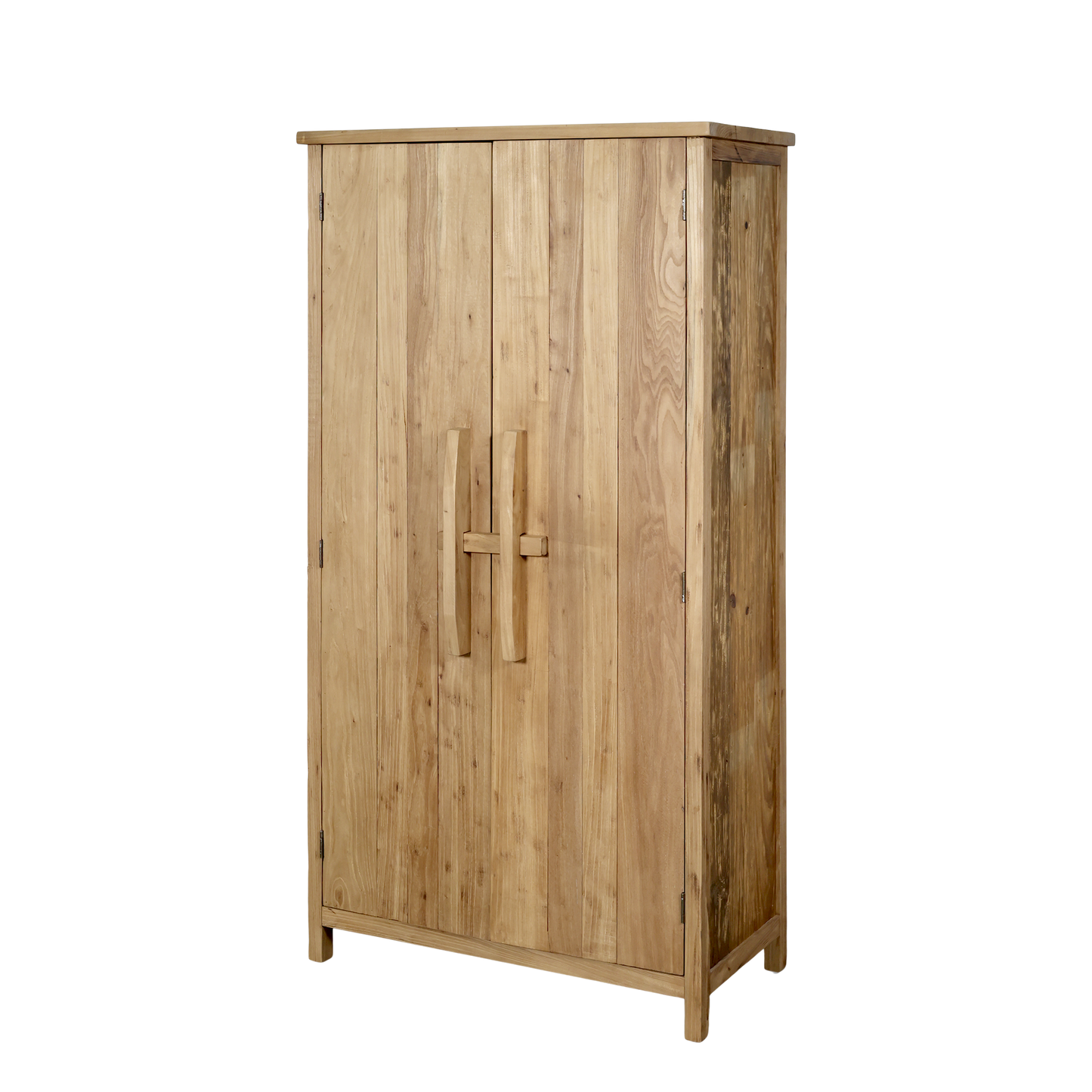 Chic Antique Skåp m. 2 dörrar och hyllor H155/L80/B40 cm natur