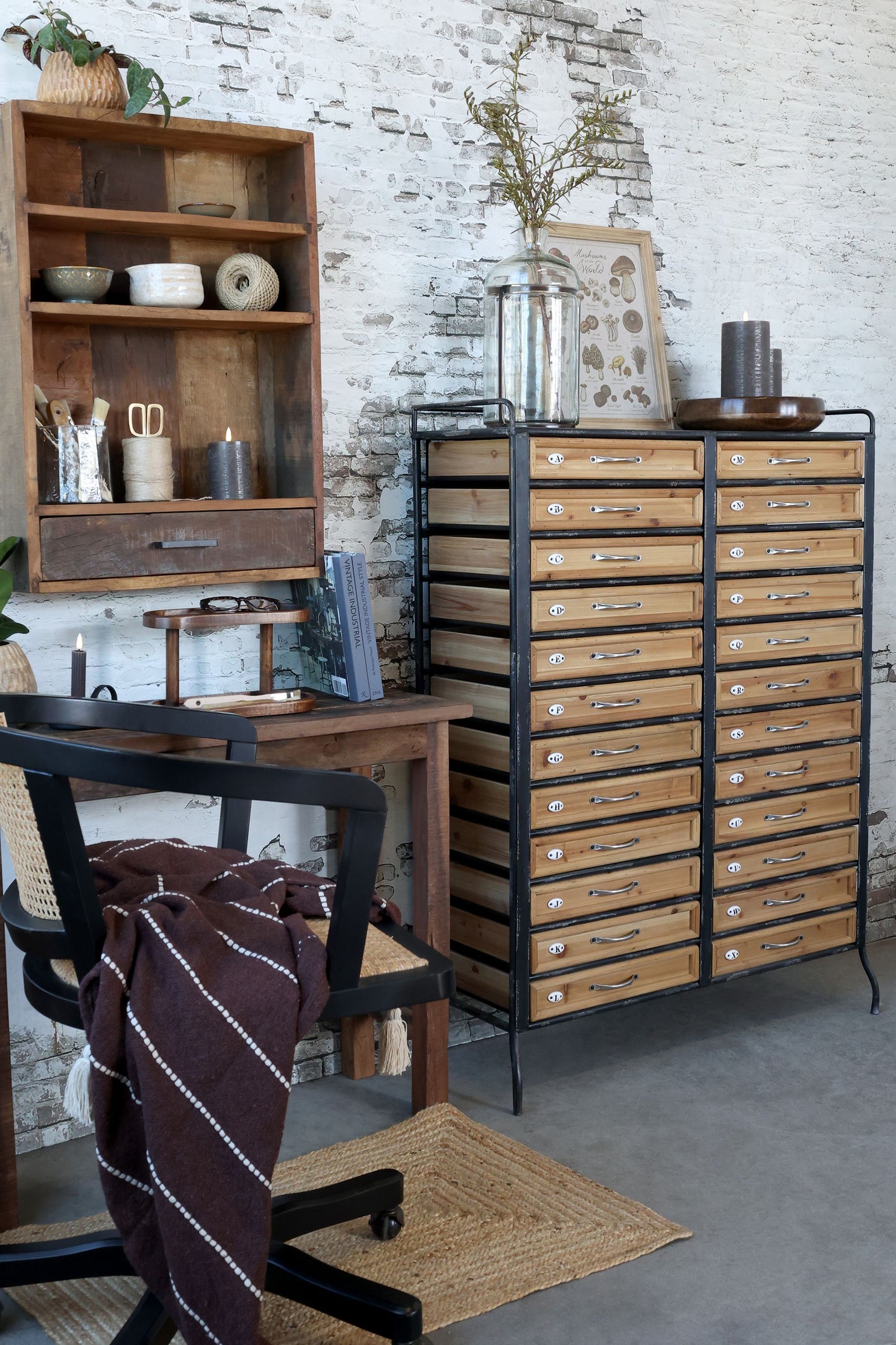Chic Antique Byrå med 24 lådor H129/L97,5/B36,5 cm
