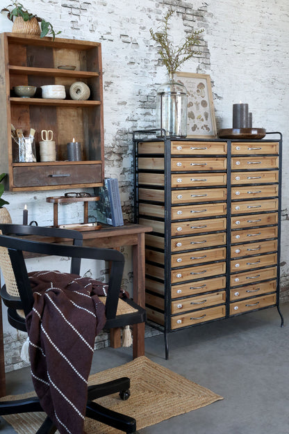 Chic Antique Byrå med 24 lådor H129/L97,5/B36,5 cm