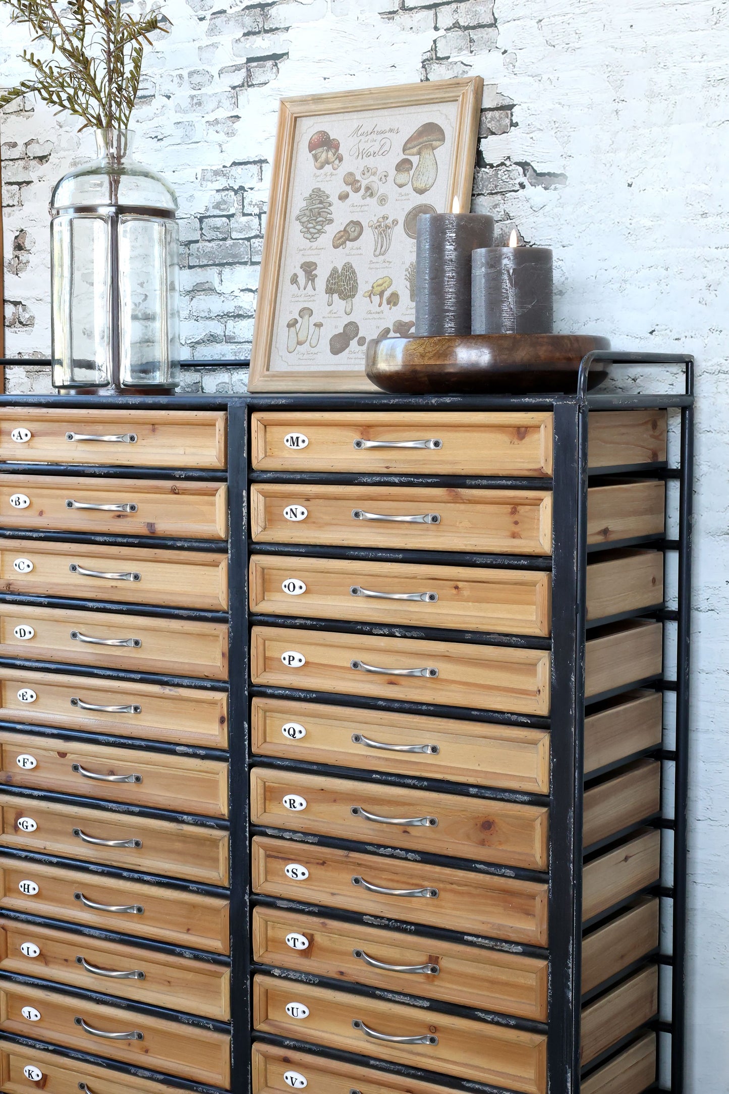 Chic Antique Byrå med 24 lådor H129/L97,5/B36,5 cm