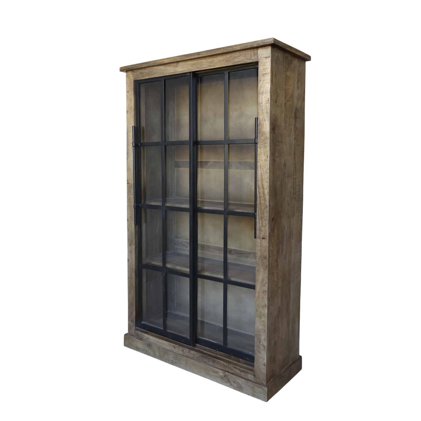 Chic Antique Vitrinskåp Paris med 2 skjutdörrar H190/L110/B45 cm
