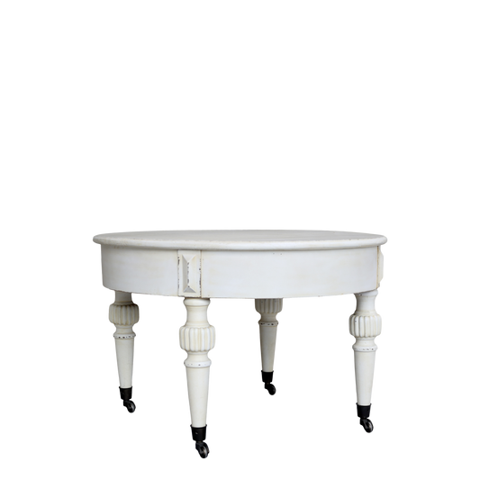 Chic Antique Bord Marie Antoinette Soffbord m. hjul antik creme