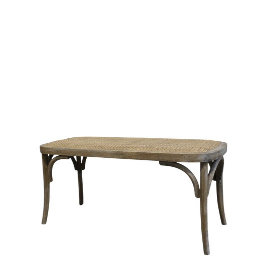 Chic Antique DIV Fransk bänk med flätad sits