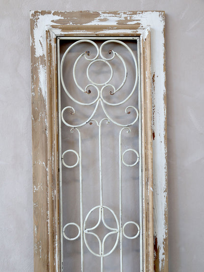 Chic Antique DIV Dekorationsdörr med galler 198 cm