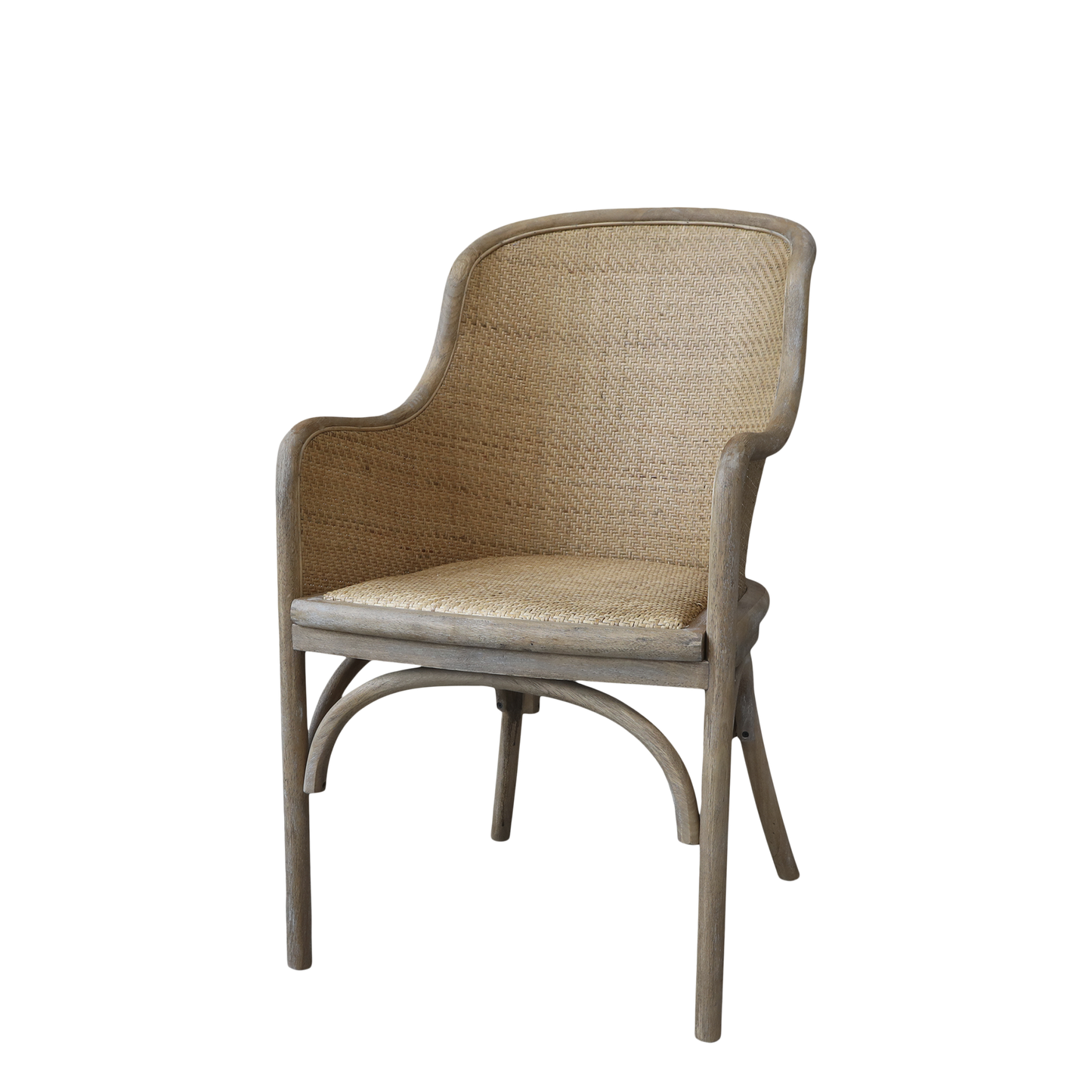 Chic Antique Stol Gammal fransk stol med flätning