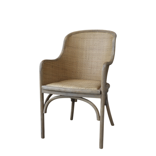 Chic Antique Stol Gammal fransk stol med flätning