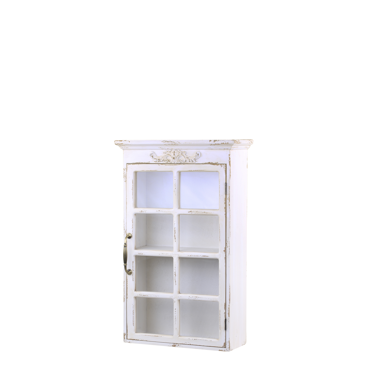 Chic Antique Väggskåp med dekor H70/L44/B17,5 cm antik creme I lager Augusti 2026
