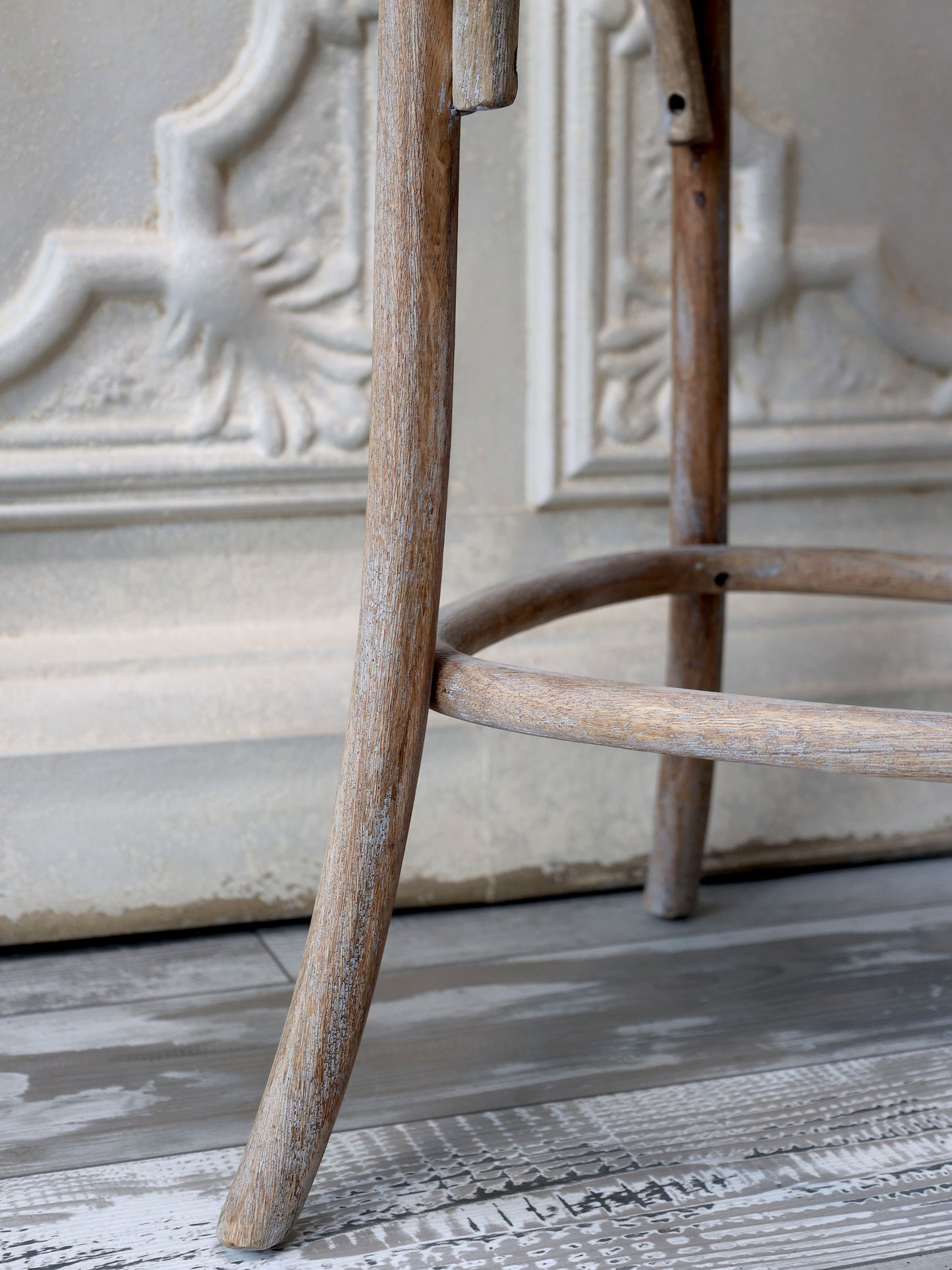 Chic Antique Stol Fransk barstol med flätat säte och rygg H:103 cm